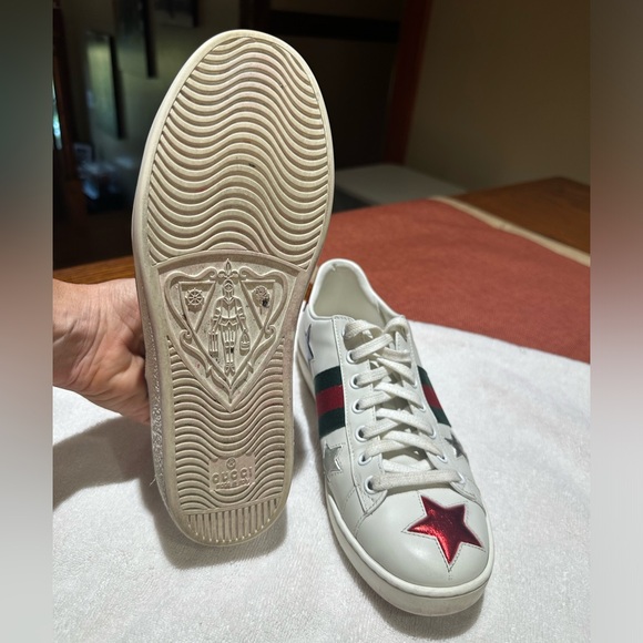 GUCCI ACE TRAINERS w/ STARS SZ 36.5 GREAT CONDITION - Picture 11 of 13
